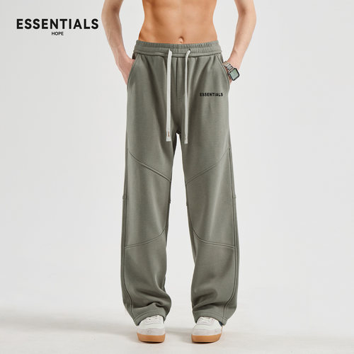 ESSENTIALS美式重磅春季休闲卫裤男冬季加绒加厚宽松直筒运动长裤