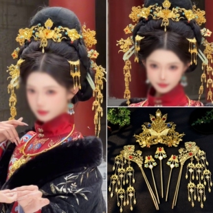 原创国风头饰明制贵女宫廷古风百搭古典仿唐汉服配饰簪花仕女图簪