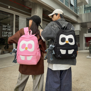 2026新款卡通猫头鹰个性双肩包男女学生书包大容量轻便旅行背包