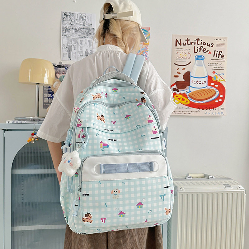 2025夏季新款小众设计清新甜美可爱大容量背包初高中生轻便双肩包