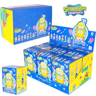 正品 海绵宝宝手办盲盒水母2022网红派大星公仔益智玩具礼物摆件