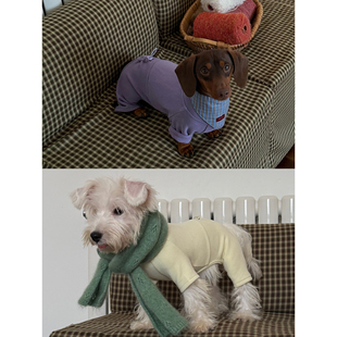 POXFFEE 秋冬狗狗小型犬西高地衣服 Pet两色基础德绒打底四角裤