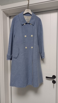 厚的冬新款高端双面羊绒大衣女25韩系宽松娃娃领中长款羊毛呢外套