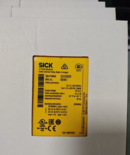 西克SICK原装安全继电器UE10-30S2D20 UE10-3OS2D0  6024917现货
