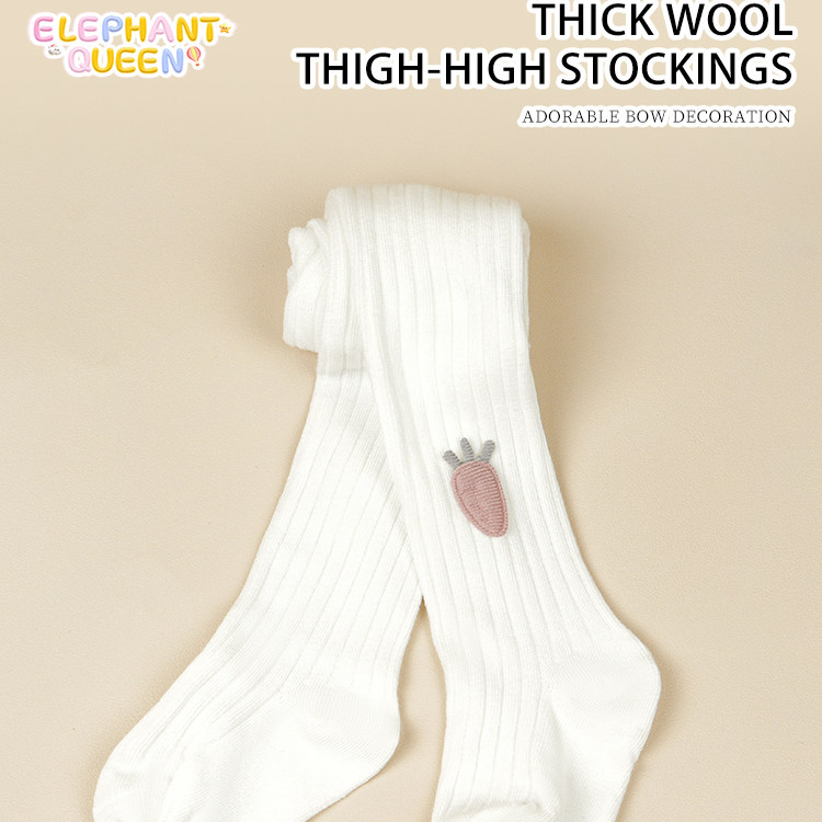 婴儿连裤袜春秋款萝卜麻花纯棉