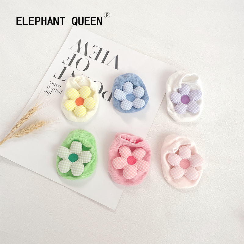elephantqueen可爱船袜四季花朵