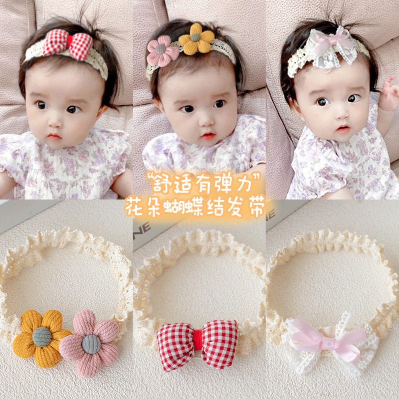 婴儿发带护囟门帽女宝宝头花发饰