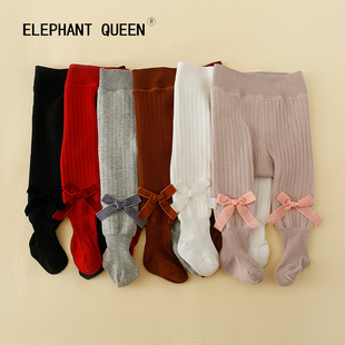 冬季 女宝宝大PP加绒加厚女童打底裤 儿童连体袜 袜秋冬款 婴幼儿连裤