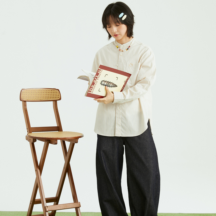 OADB原色丹宁牛仔阔腿弯刀裤