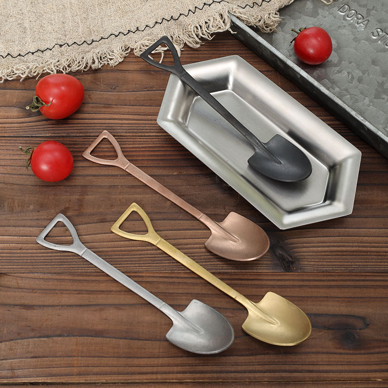 复古做旧304不锈钢挖西瓜甜品勺子