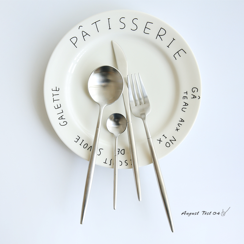 银色拉丝不锈钢西餐刀叉勺四件套304不锈钢西餐刀叉餐具三件套勺,餐饮具,西餐餐具套装,淘宝优惠券,粉丝福利购,淘宝优惠卷