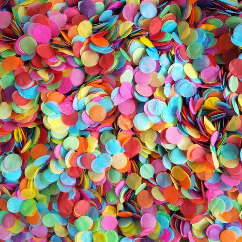 2.5cm五彩纸屑圆形纸片婚庆节日派对手撒纸片气球填充物confetti