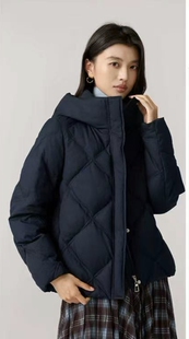 芭芭利亚2025新款90白鸭绒短款连帽羽绒服冬女加厚宽松外套-623