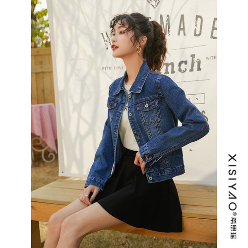 修身短款牛仔外套女2025年新款