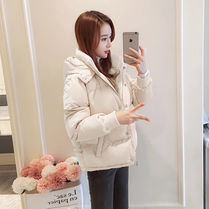 羽绒棉服棉衣女冬季新款爆款连帽小个子加厚保暖短款棉袄面包服女