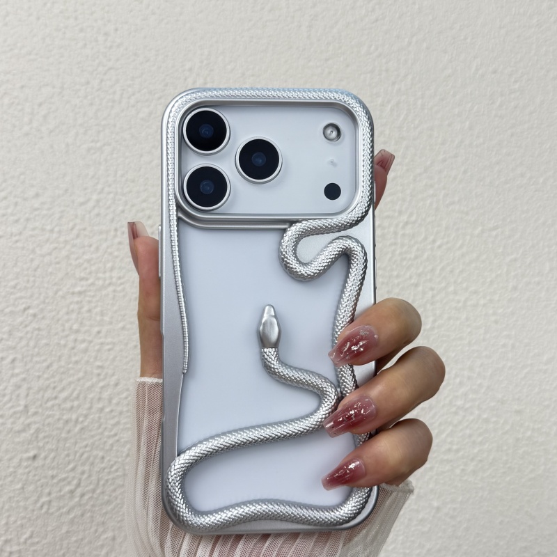 3D立体小蛇适用苹果17pro手机壳散热17Air镂空iPhone17promax原创设计16高级感15小众14防摔13时尚网红12新款