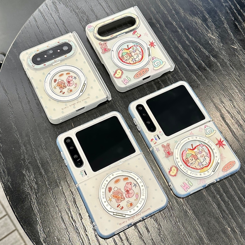 创意糕点小熊兔子适用华为puraXmax阔折叠屏360支点壳华为puraX典