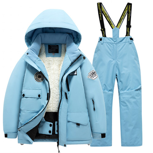 儿童滑雪服套装男童女童户外加厚防水保暖中大童宝宝滑雪衣裤装备