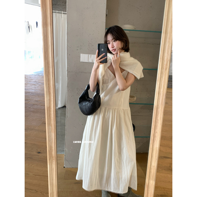 IMISS-十三行年春夏韩标简约叠穿显瘦气质天丝吊带连衣裙女R70858