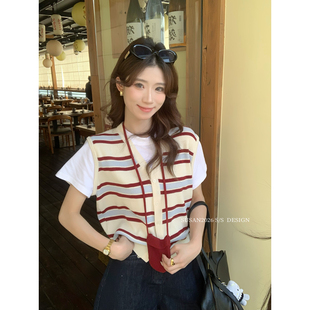 SUSAN 女Si120 十三行夏上新怒推韩系学院风减龄百搭假两件针织衫