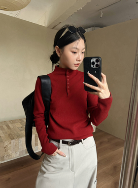 BEFORE SUNSET日落十三行冬季显瘦休闲百搭毛织羊毛打底衫女C1168