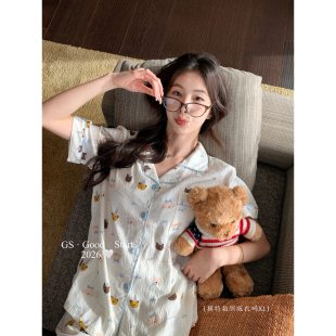 休闲甜美印花宽松家居服睡衣套装 十三行夏季 女D002 START GS.GOOD