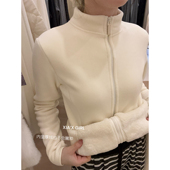 XIA十三行复合一体绒保暖摇粒绒羊羔绒立领修身 显瘦短外套女HS806