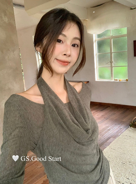 GS百穿不腻系列十三行秋上新时髦百搭通勤假两件叠穿小衫女G6322R