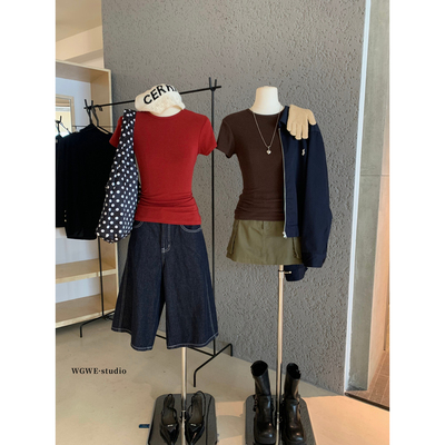 显瘦内搭上衣减龄短袖T恤女