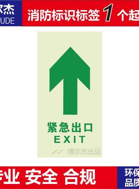 XF515高亮型自发光提示标牌消防疏散夜光地贴-紧急出口EXIT