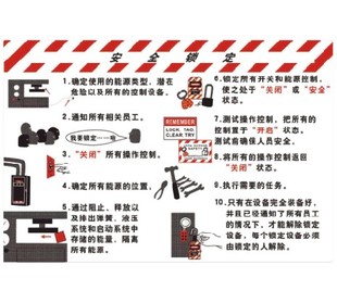 G0108安全宣传工厂车间安全宣传看板 安全锁定