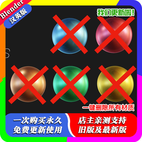Blender插件 Delete ALL Materials 一键删除所有材质和多余空槽
