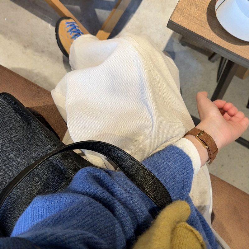 米白色阔腿弯刀工装裤子女款大码胖mm显瘦休闲镰刀裤超好看梧桐裤,女装/女士精品,大码裤装,淘宝优惠券,粉丝福利购,淘宝优惠卷