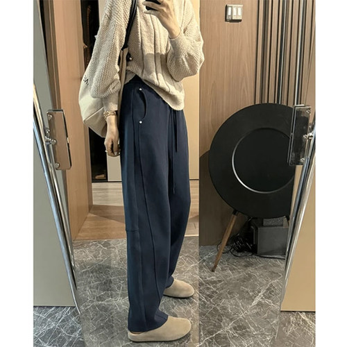 舒适显瘦慵懒风运动弯刀裤穿搭~