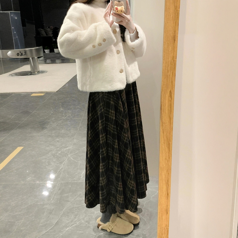 一眼沦陷的美拉德格纹半裙！