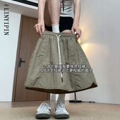 胖mm显瘦小个子半身裙裤 美式 薄款 a字包臀大码 速干工装 短裙女夏季