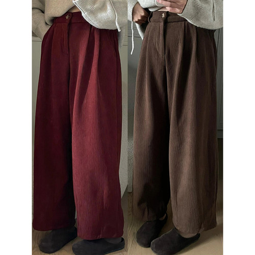 灯芯绒气球裤就是梨型身材本命裤