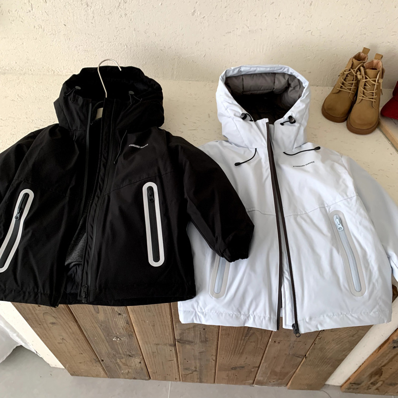 儿童连帽羽绒服男女童冬季新款中长款过膝中大童童装极寒亲子外套