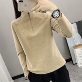 户外德绒抓绒衣女套头打底衫 可外穿秋冬保暖衣半拉链T恤晨跑健身