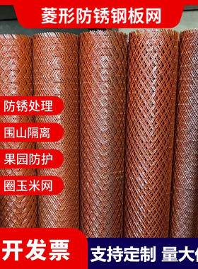 菱形网圈玉米钢板网铁丝网果园护栏围栏养殖网防护护坡隔离护栏网
