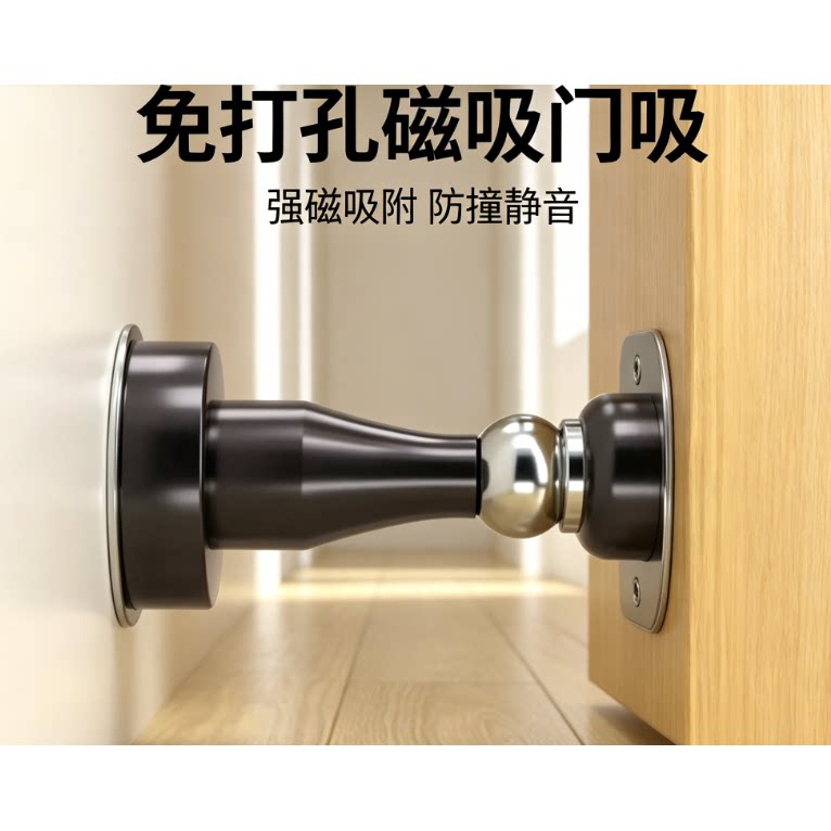 免打孔磁吸门吸家用隐形门挡防撞