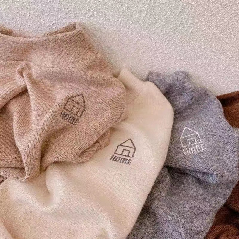 半高领休闲长袖男小童打底衫