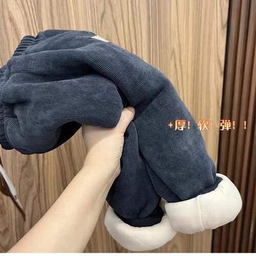 长裤棉棉裤男小童三层夹棉裤