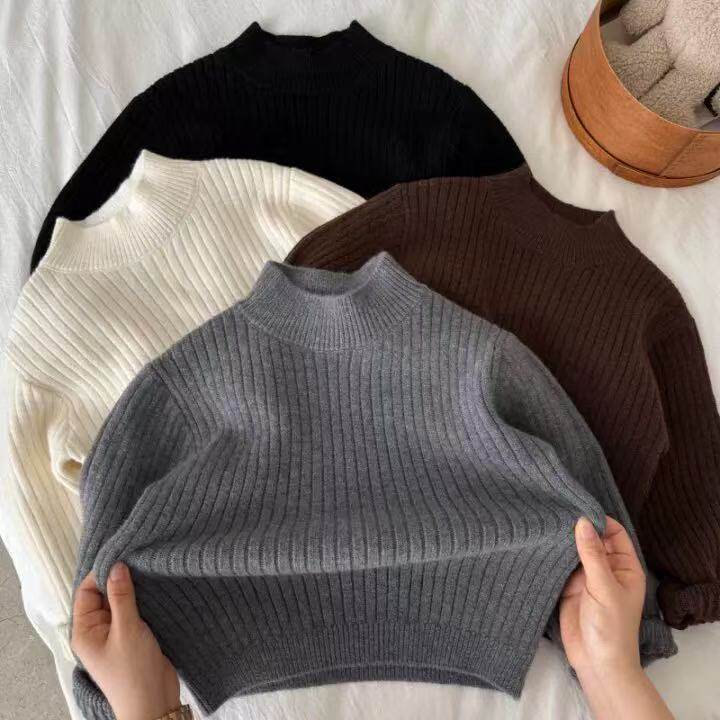 儿童针织衫男加绒加厚2025冬季新小童纯色上衣宝宝打底毛衣女保暖,童装/婴儿装/亲子装,毛衣/针织衫,淘宝优惠券,粉丝福利购,淘宝优惠卷