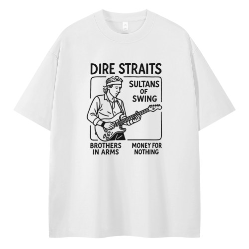 DireStraits纯棉落肩宽松T恤