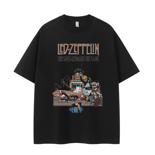 LedZeppelin复古街头纯棉T恤