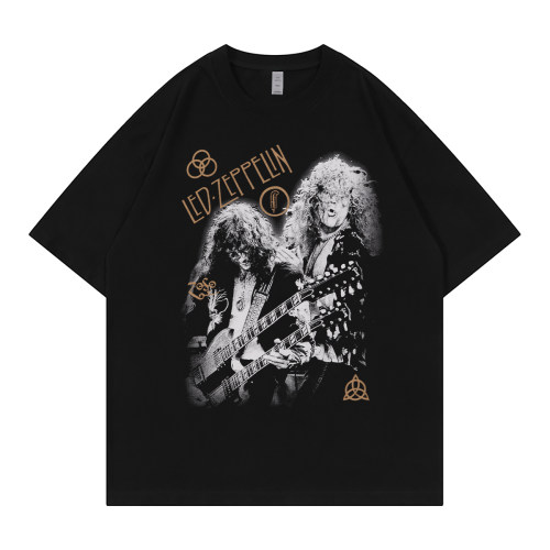 LedZeppelin落肩宽松摇滚短袖T恤