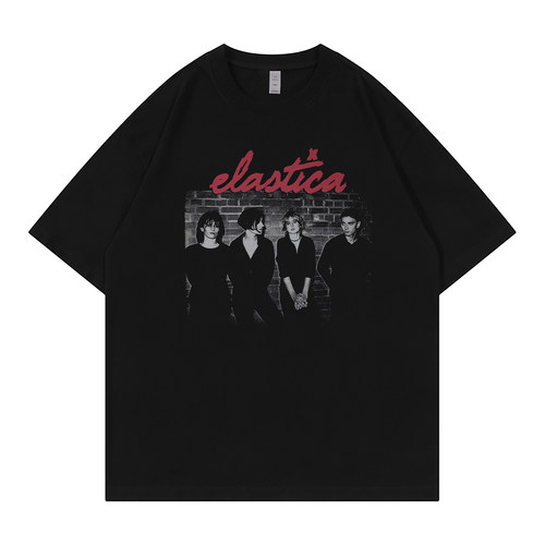 Elastica乐队Britpop摇滚短袖T恤