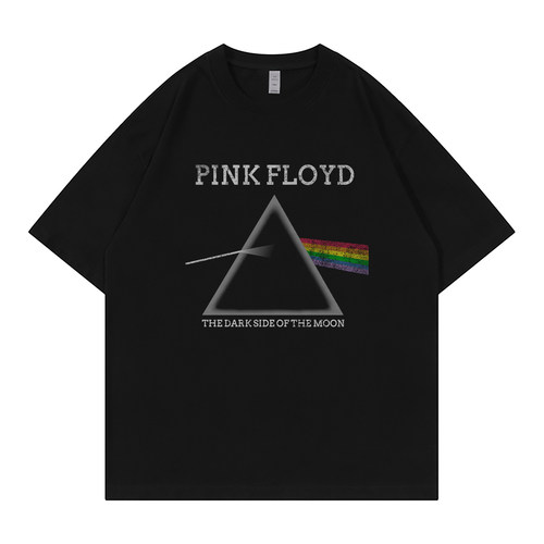 PinkFloyd落肩宽松摇滚短袖T恤