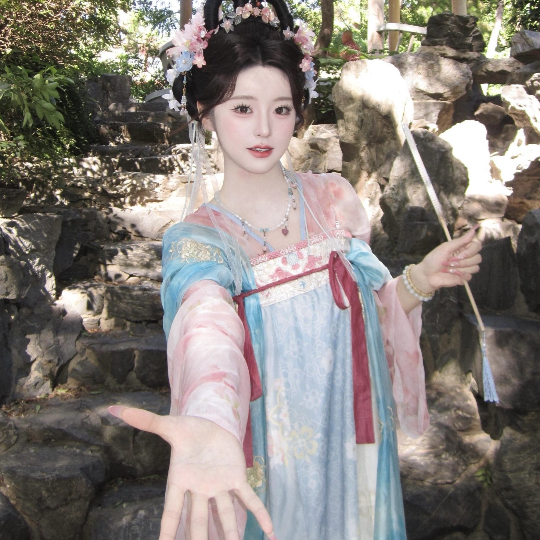 春夏新款汉服女唐制齐胸襦裙日常国风小唐风古装旅游出片汉服套装